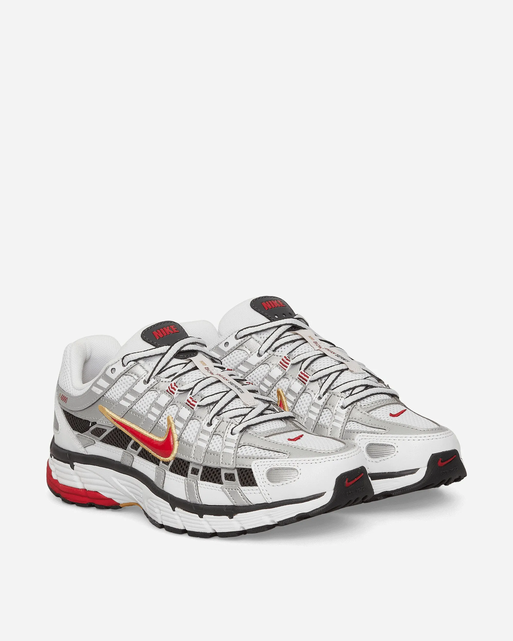 Women's P-6000 Sneakers White / Metallic Platinum / Varsity Red